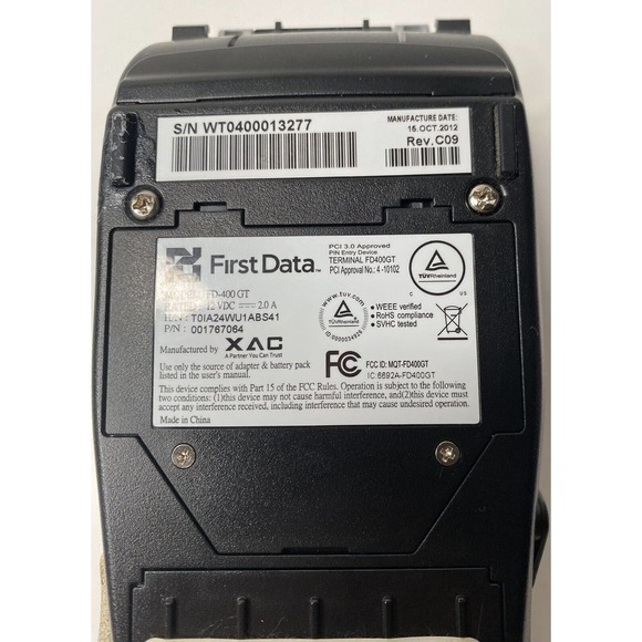 First Data Credit Card Reader FD 400GT GPRS EMV Thermal Debit Card Machine Works - Picture 6 of 12